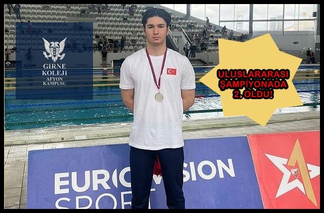 Girne Koleji öğrencisi Recep Kirez yüzme şampiyonasında 2. oldu