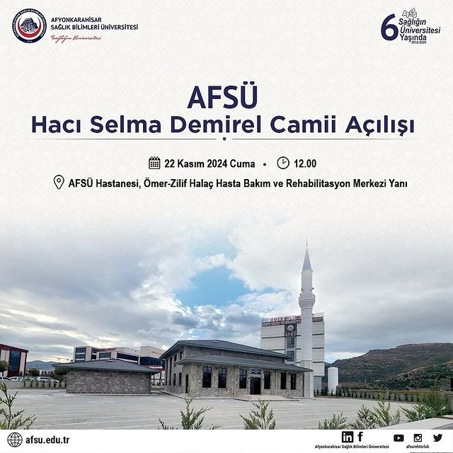 AFSÜ Hacı Selma Demirel Camii 22 Kasım