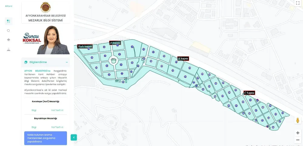 Afyonkarahisar Belediyesi Mezarlık Bilgi Sistemi