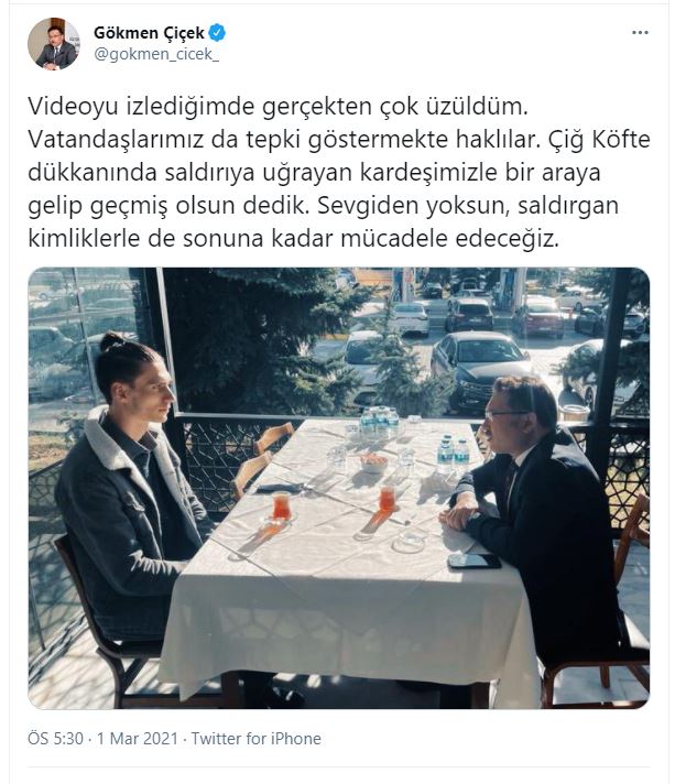 Çiğ köfteciye saldıran şahıs gözaltında