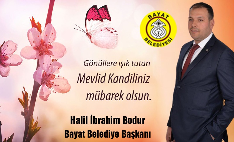 Başkan Bodur’dan Mevlid Kandili mesajı