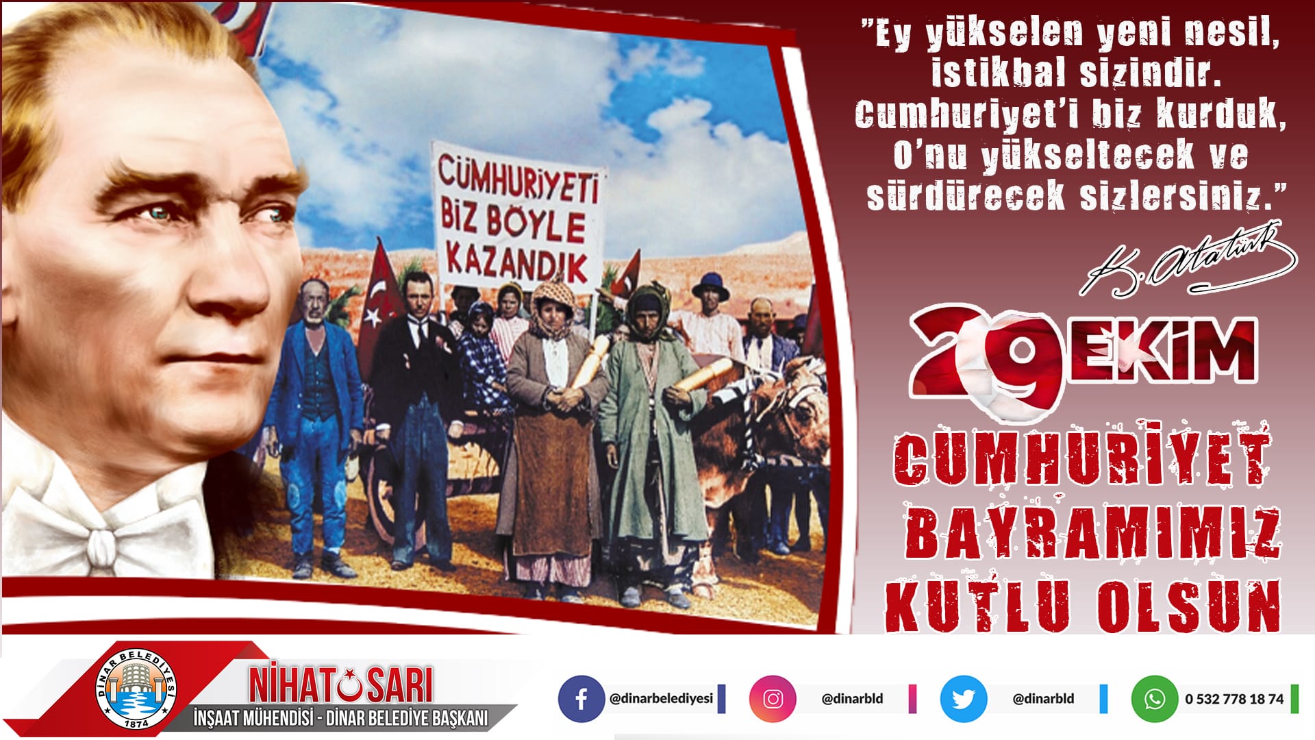 Başkan Sarı; “Cumhuriyet Bayramımız Kutlu Olsun”